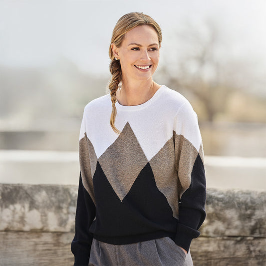 Lana Diamond Cashmere Crew Neck
