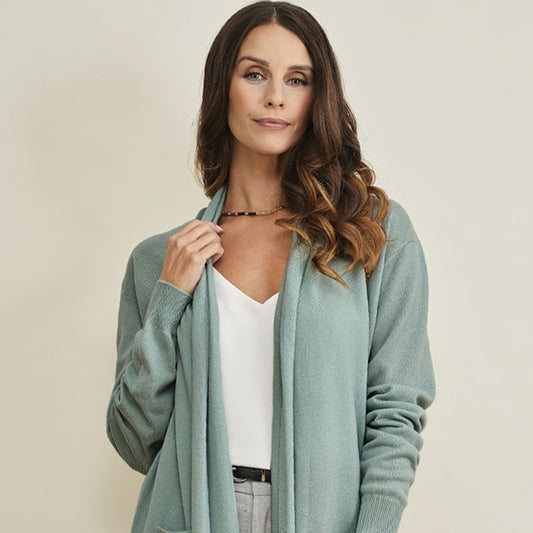 Lydia Cashmere Drape Cardigan