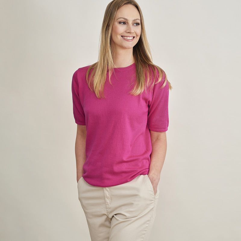 Pearl Cashmere Cotton Classic T-Shirt