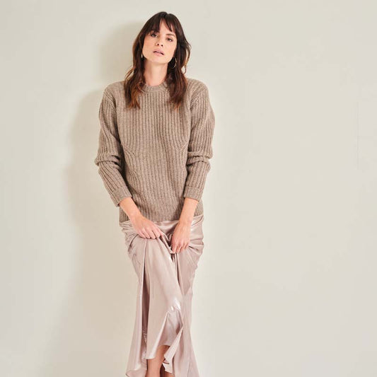 The Chunky 12 Ply Cashmere Crew Neck Sweater