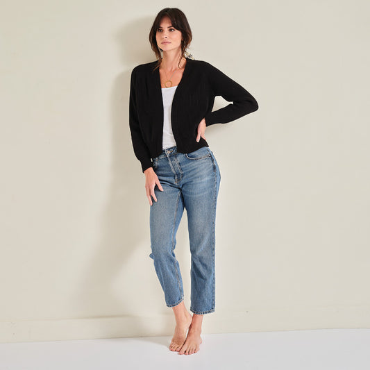 The Cashmere Essential Rib Cardigan