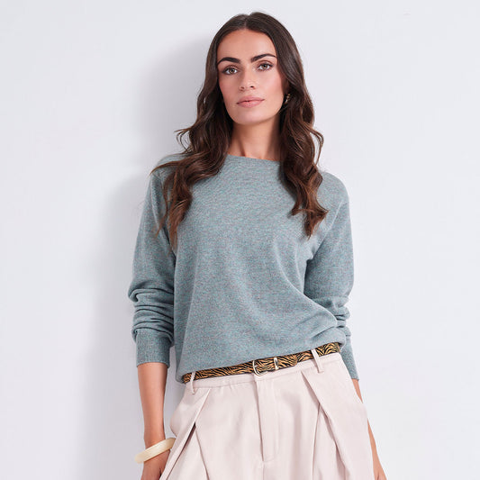 The Cashmere Fitted Crew Neck Sweater