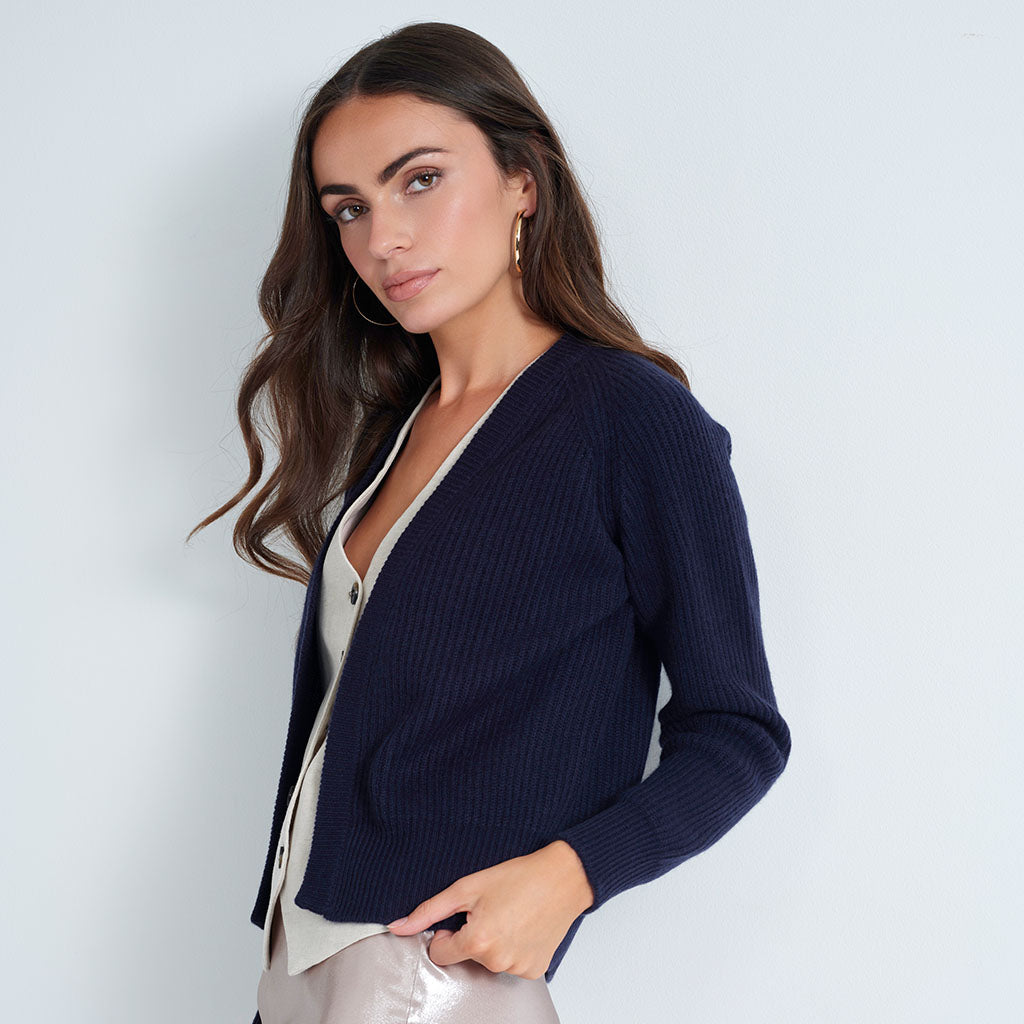 The Cashmere Essential Rib Cardigan