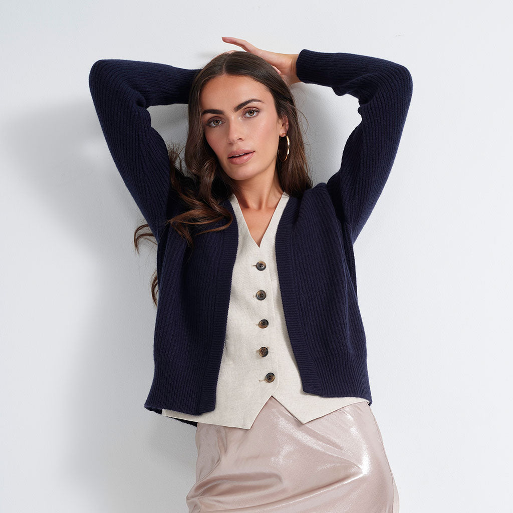 The Cashmere Essential Rib Cardigan