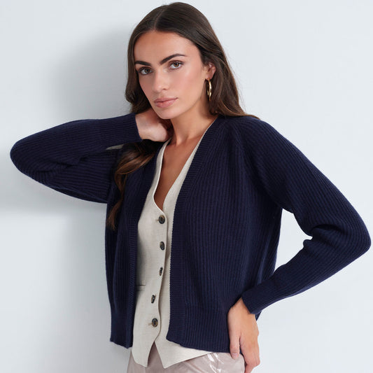 The Cashmere Essential Rib Cardigan