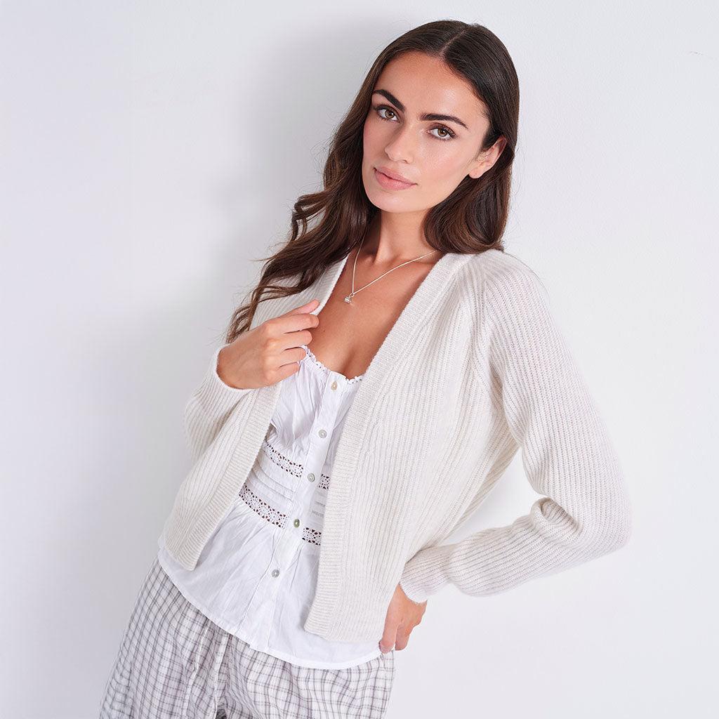 The Cashmere Essential Rib Cardigan