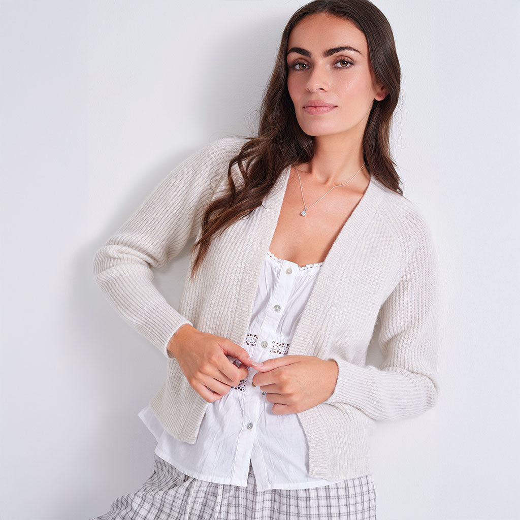 The Cashmere Essential Rib Cardigan