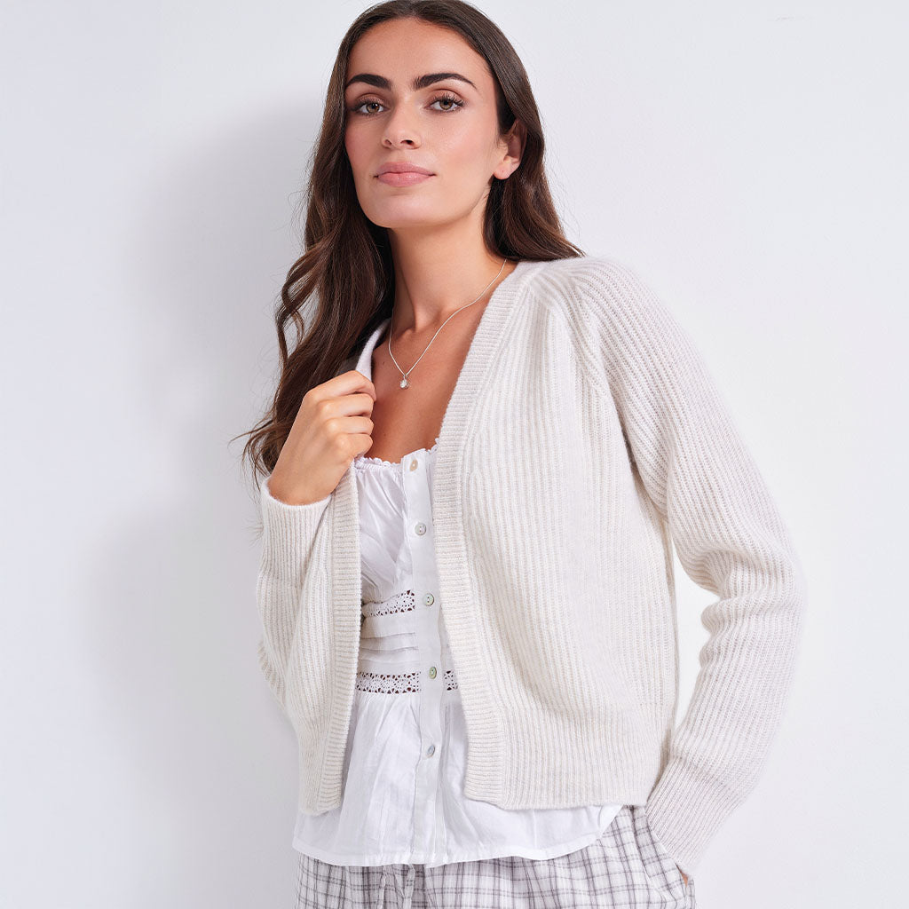 The Cashmere Essential Rib Cardigan