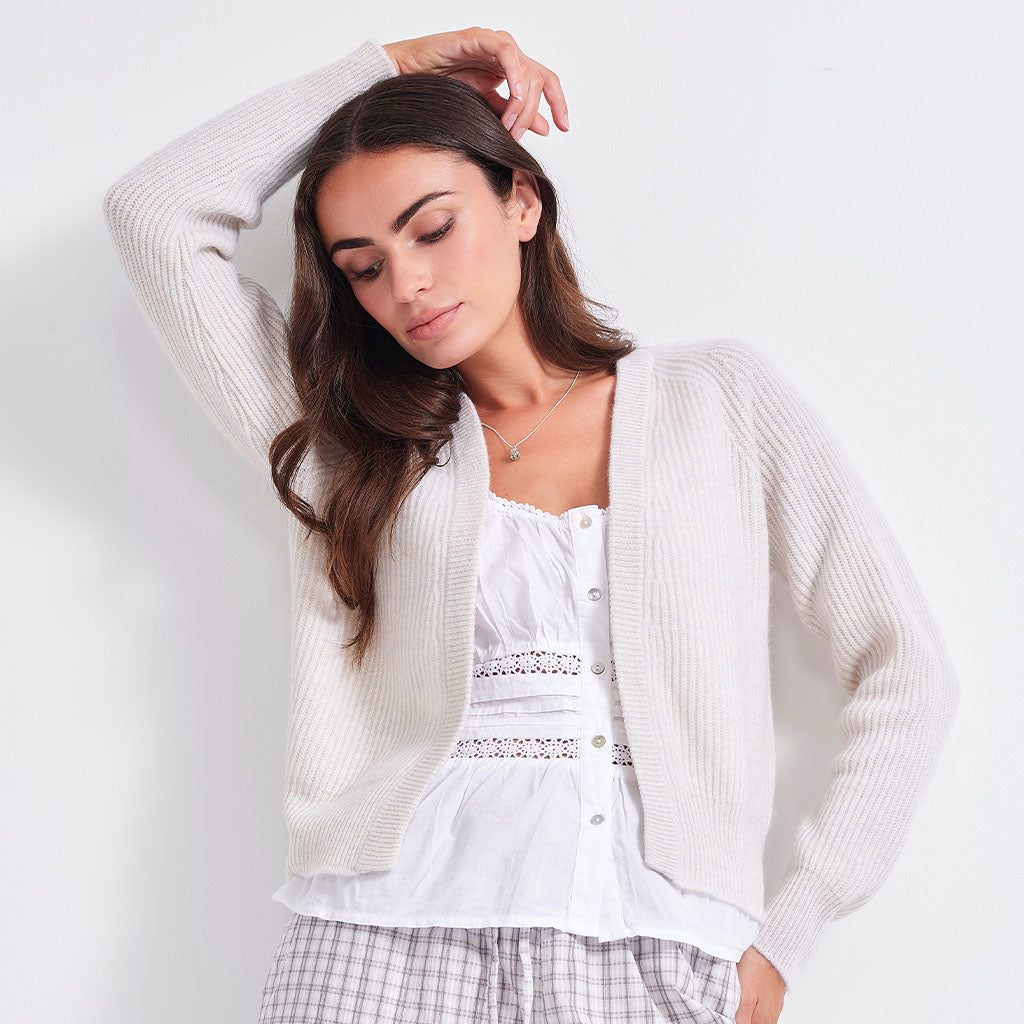 The Cashmere Essential Rib Cardigan