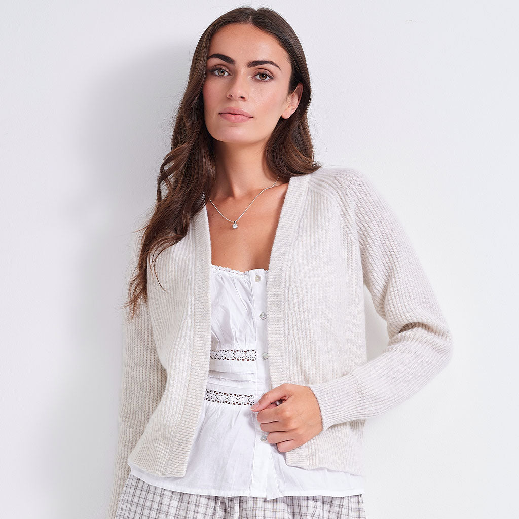 The Cashmere Essential Rib Cardigan
