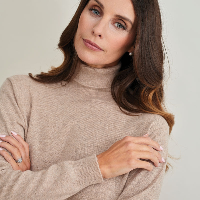Tracy Cashmere Roll Neck Sweater